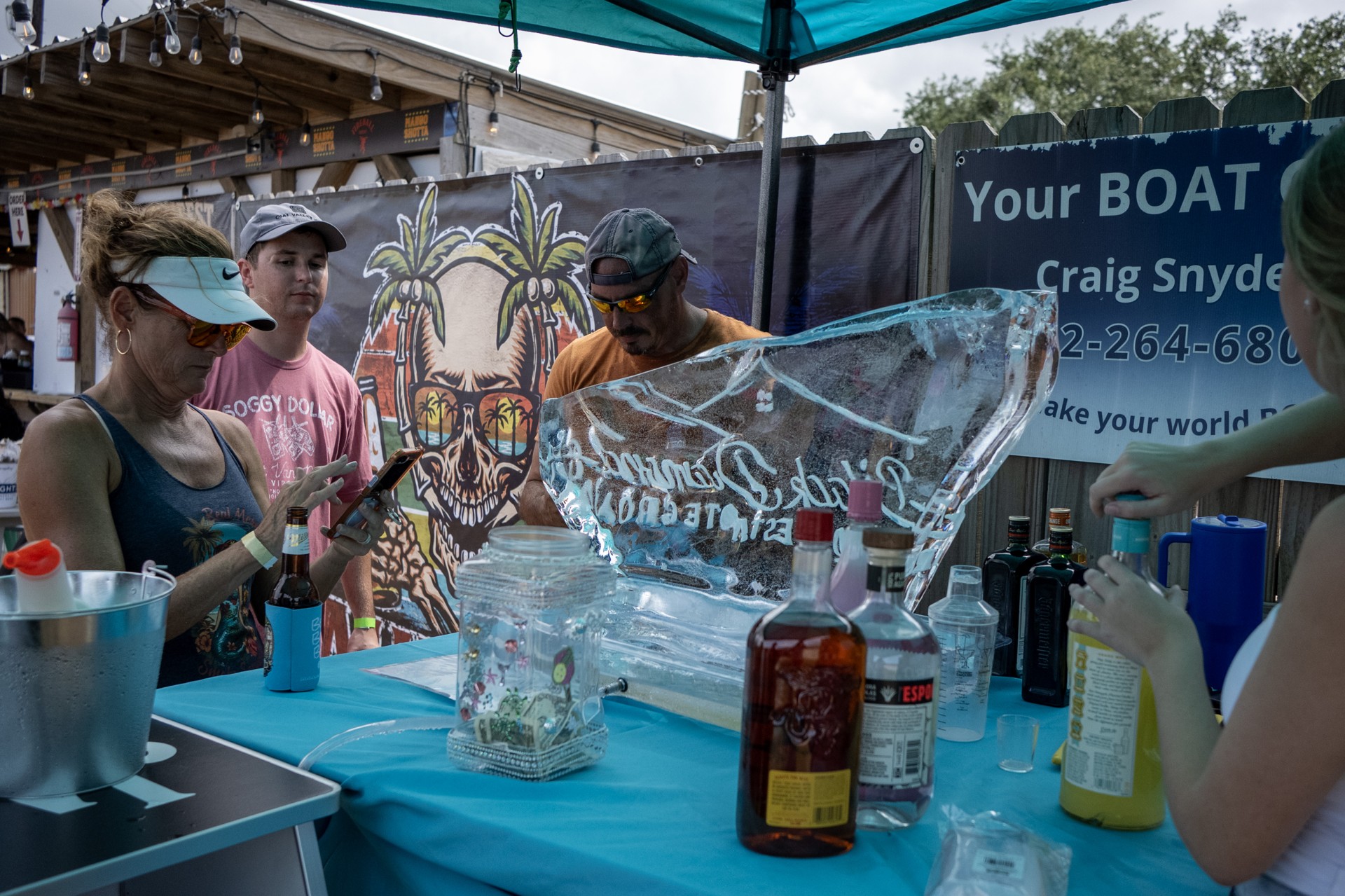 The ice luge station at NautiFest 2026